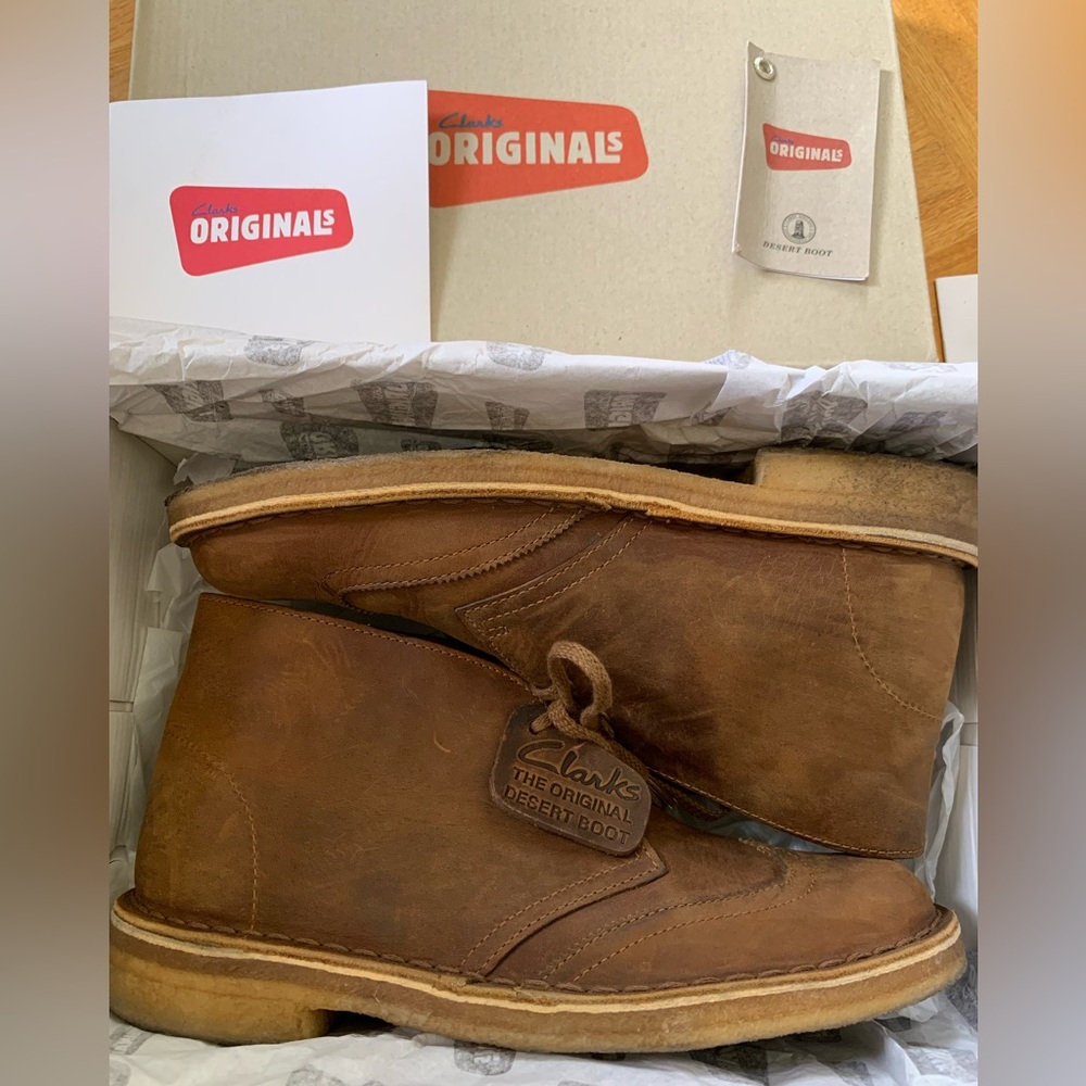 Clarks Originals Desert Boot Desert Wing Beeswax Leather size US 8M EU39M